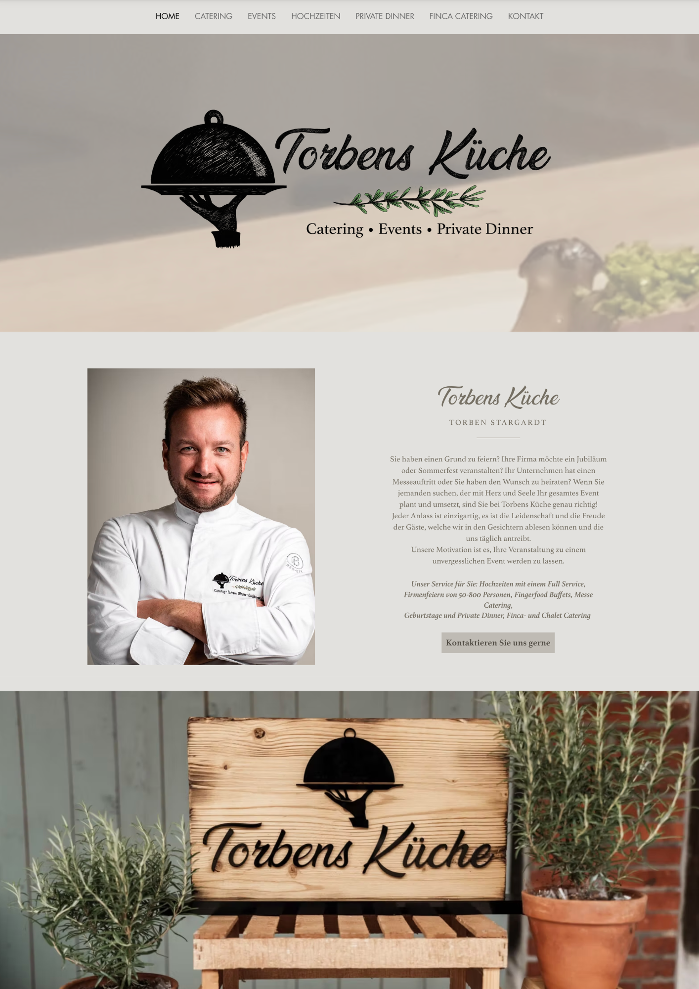 Diese Bild zeigt euch die Website von Torbens Küche